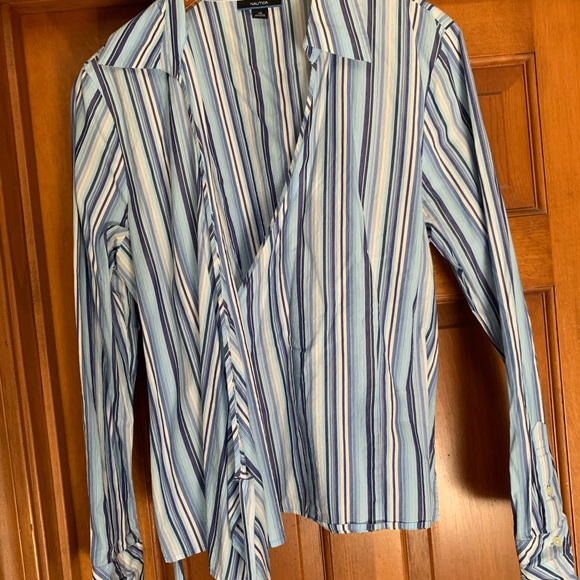 Striped wrap shirt - Picture 3 of 3